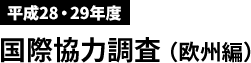 平成28・29年度 国際協力調査（欧州編）